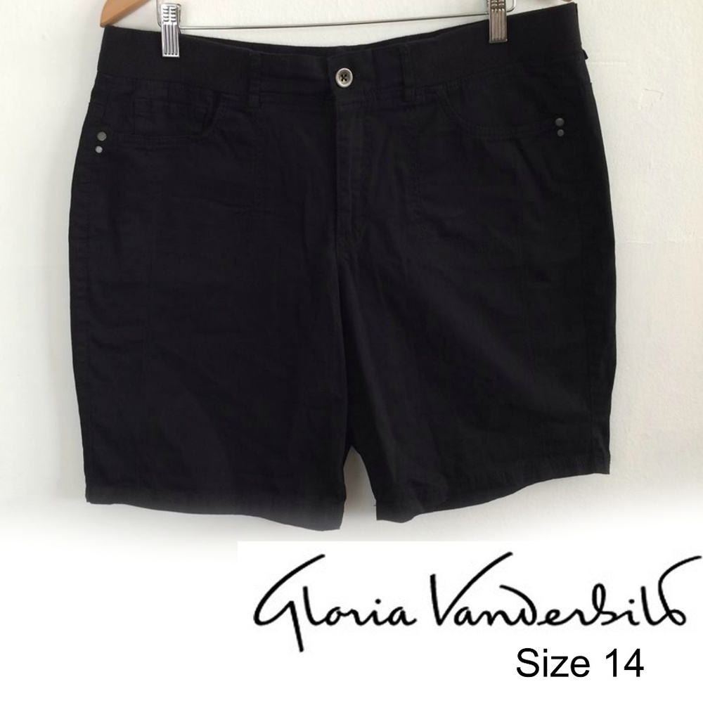 Black stretchy shorts - Size 14